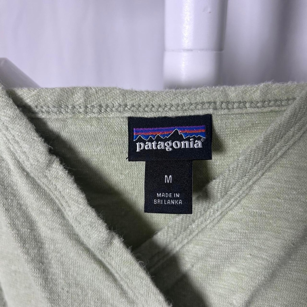 Patagonia wear with all green wrap hemp organic cotton dress womens M - Picture 3 of 5
